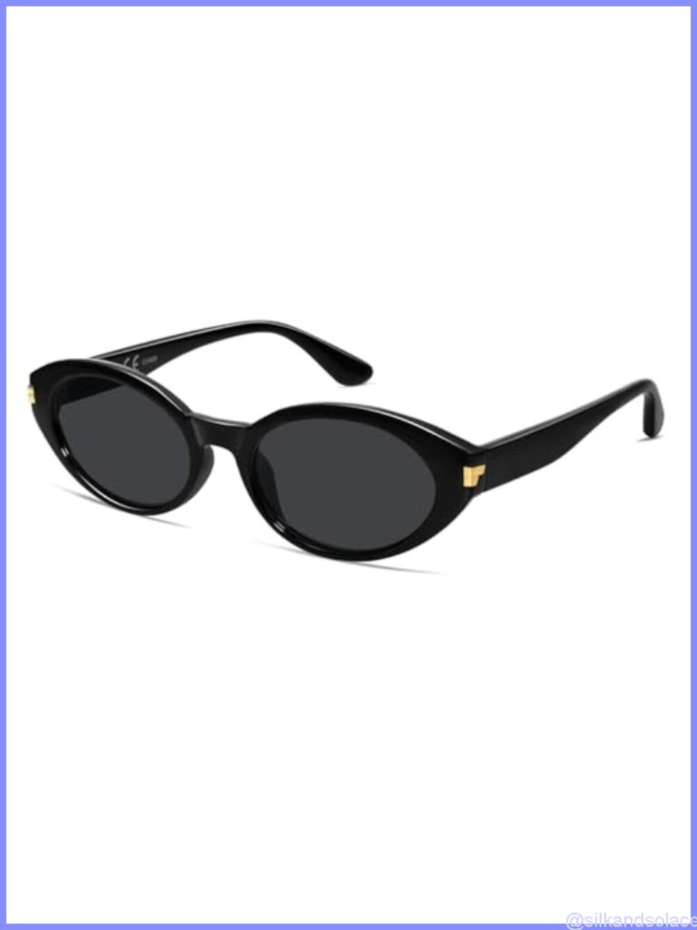 Polarized Retro Oval Cateye Sunglasses UV400 Protection Small Fit
